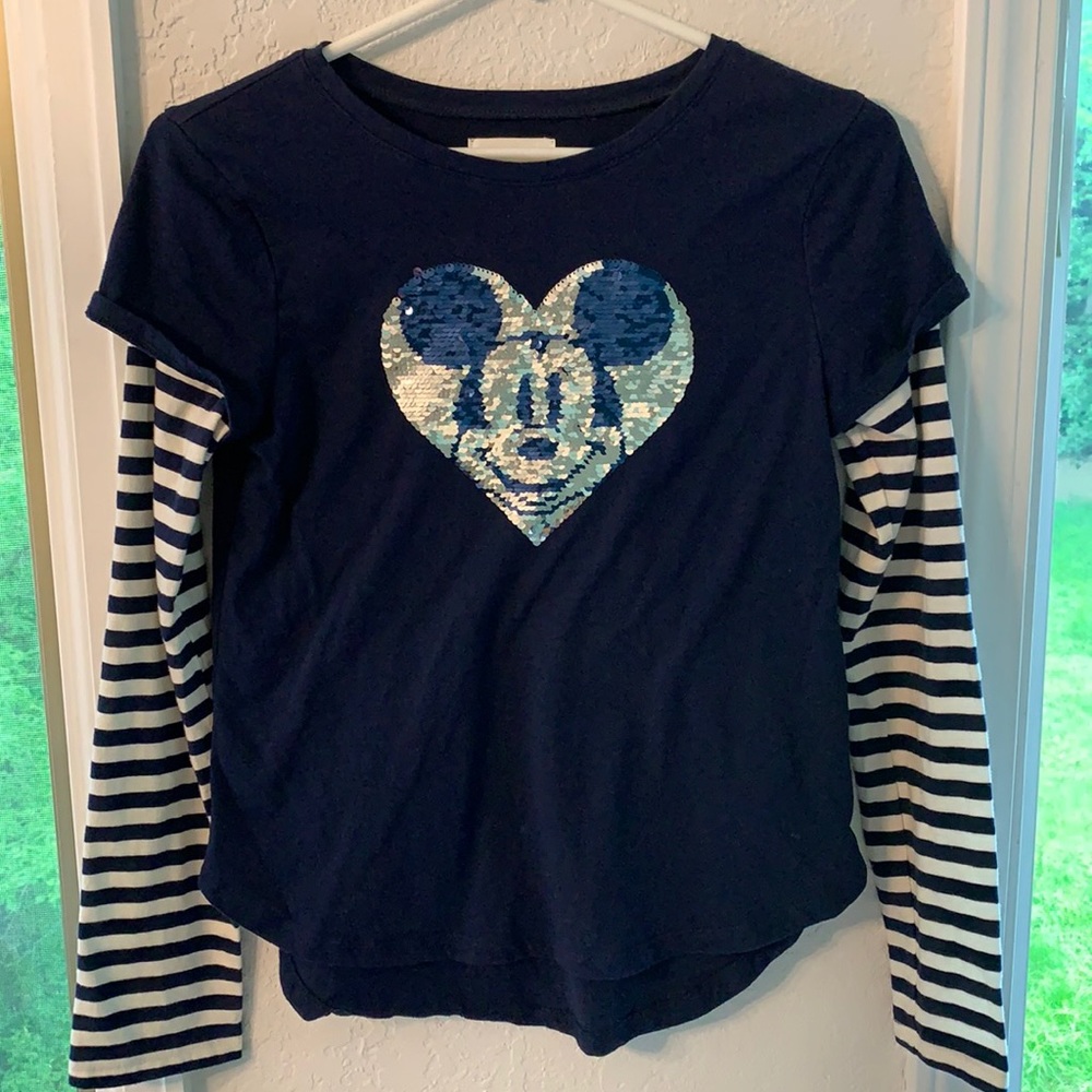 ☀️4/$15☀️Girls GAP Mickey Mouse tshirt SPARKLES